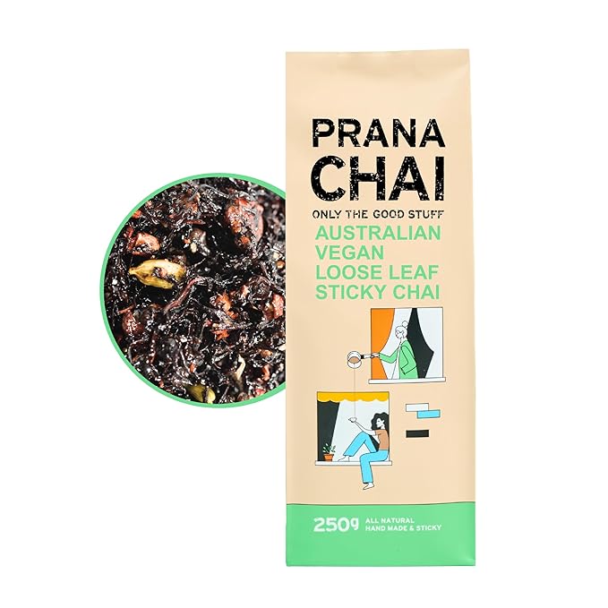 Prana Chai Sugar Free Chai Tea Agave Blend - Vegan Friendly Hand-Blended Natural Australian Loose Leaves All-Natural Chai -250g