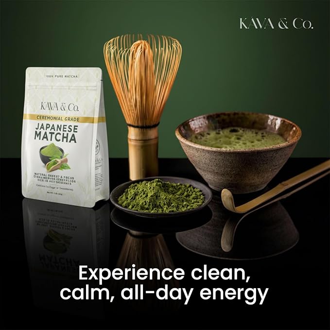 Kava &amp Co. Ceremonial Grade Japanese Matcha Green Tea Powder