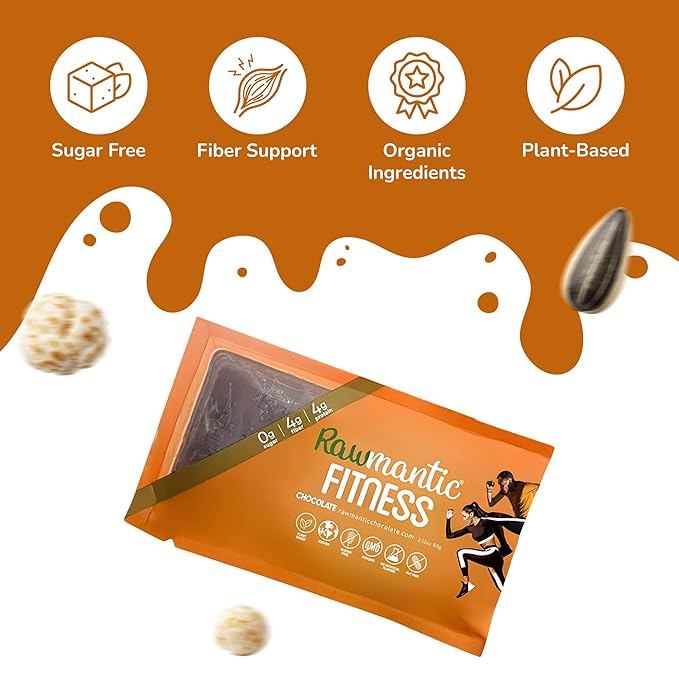 Rawmantic Vegan Plant Based Protein Bar (Pack of 12) – Blend of Raw Chocolate Seeds Grains &amp more Sweetened with Tapioca Fiber No Artificial Flavors Dairy-Free Gluten-Free &amp Guilt-Free Sn
