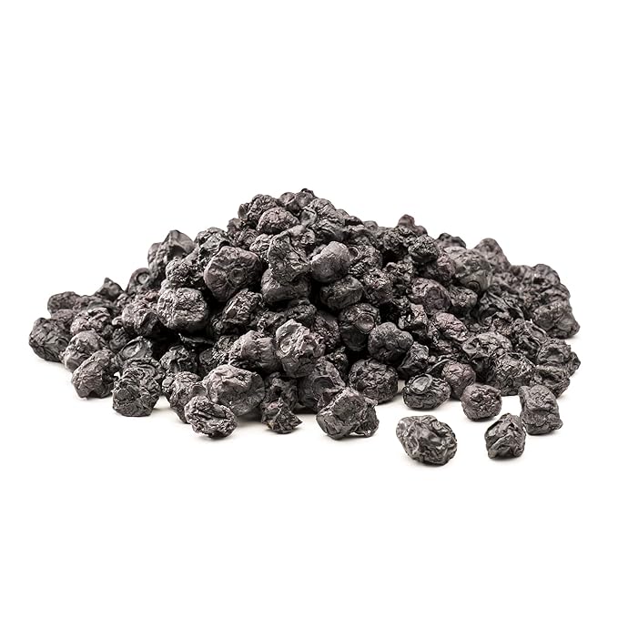 Sunrise Fresh Dried Blueberries 1lb. Bag - No Sugar Added Dehydrated Fruit for Baking Healthy Snack