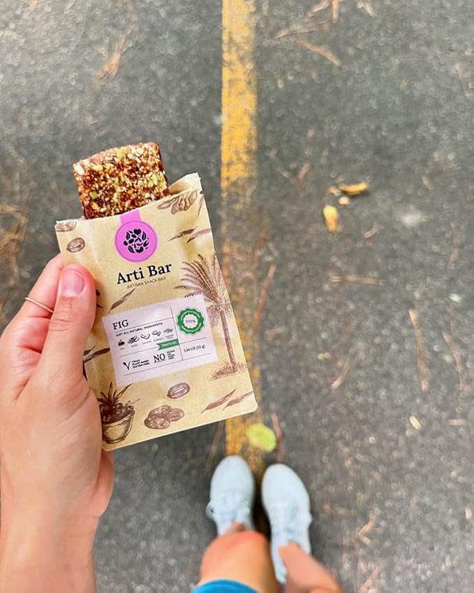 Arti Bar – Fig | Whole Food Energy Bar | Vegan Gluten-Free No Added Sugar Clean Ingredients | Plant-Based Healthy Snack