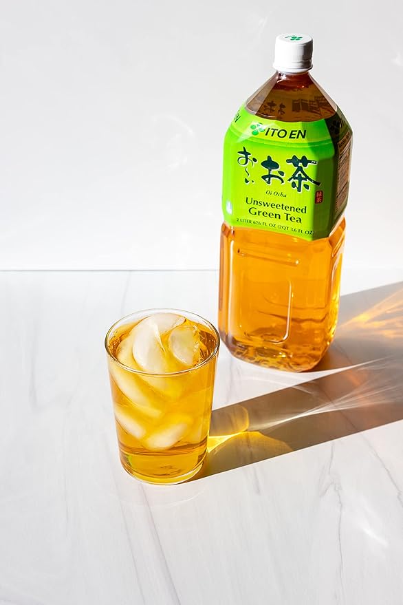 ITO EN Oi Ocha Green Tea Sugar Free 2 Liter Bottle 67.6 Ounce (Pack of 6)