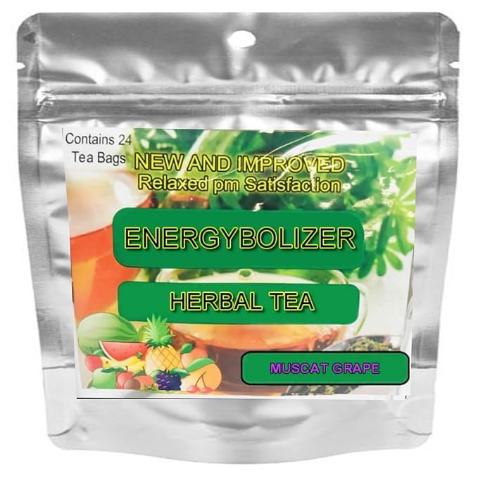 Energybolizer Perfect Weight Herbal Tea (24 Bags)| Natural Energy Booster for Women and Men | Increase Energy Improve Digestion (Muscat Grape)