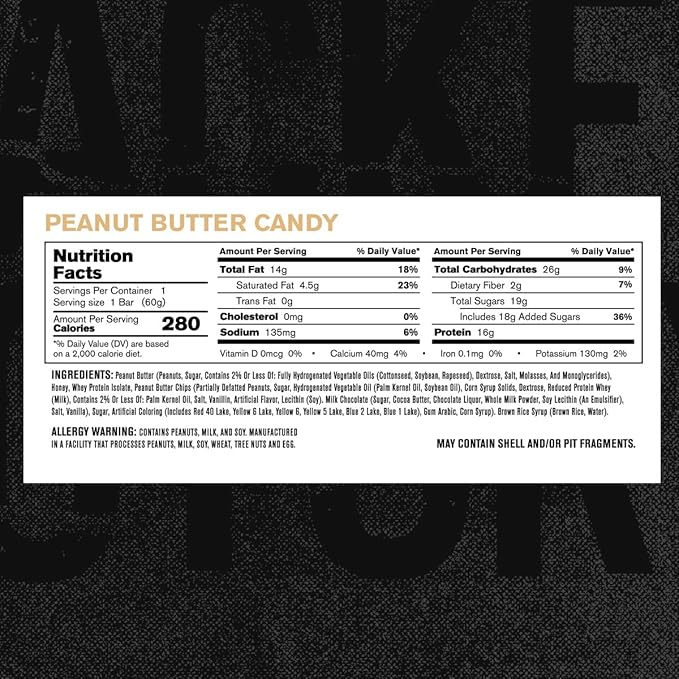 Authentic Bar Peanut Butter Candy (12-Pack) &amp Kitchen Sink (12-Pack) Protein Bars - Tasty Meal Replacement Energy Bars w/Whey Protein Isolate Natural Sugars (24 Bars)