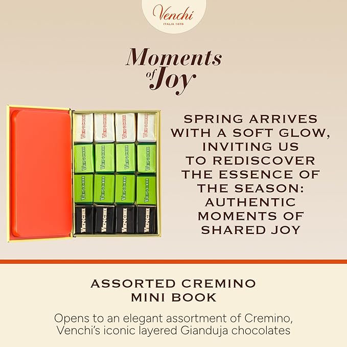 Venchi - Spring Mini Book with Assorted Cremini 6.34 Oz Venchi Spring Collection Gluten Free Gift Idea