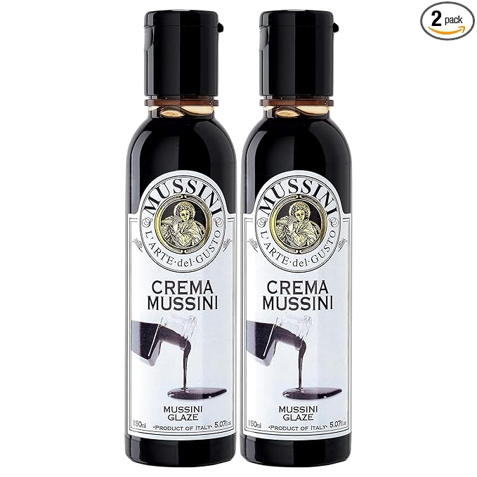 Mussini Crema Glaze of Balsamic Vinegar of Modena 5.07-Ounce Bottles (Pack of 2)