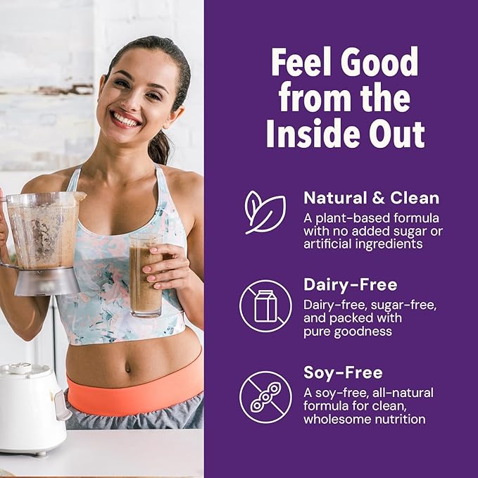 Plantium Total Nutrition Premium All-In-One Meal Replacement Shake Plant-Based Protein Powder with Vitamins Minerals &amp Probiotics 22g Protein per Serving Chocolate
