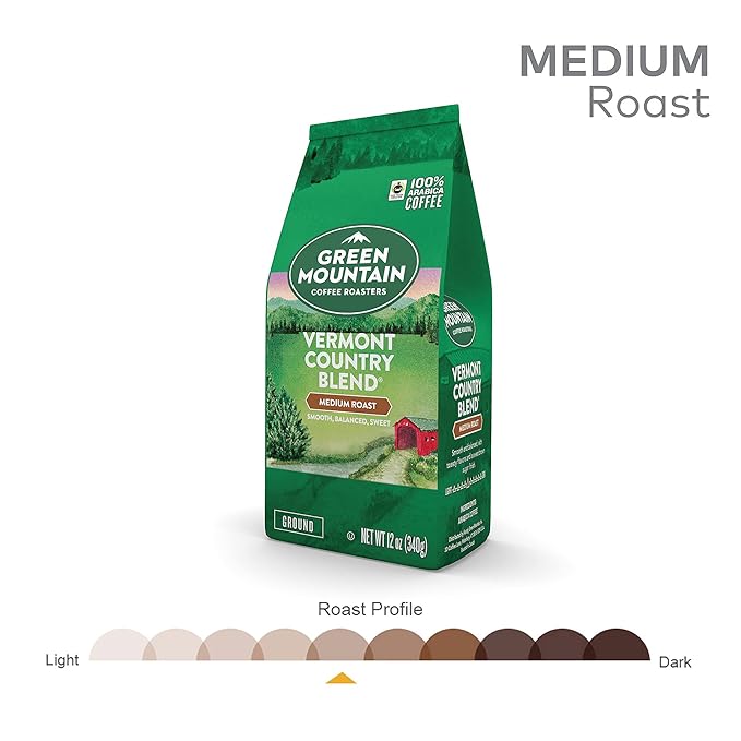 Green Mountain Coffee Signature Vermont Country Blend Ground Coffee 12oz (Pack of 4)