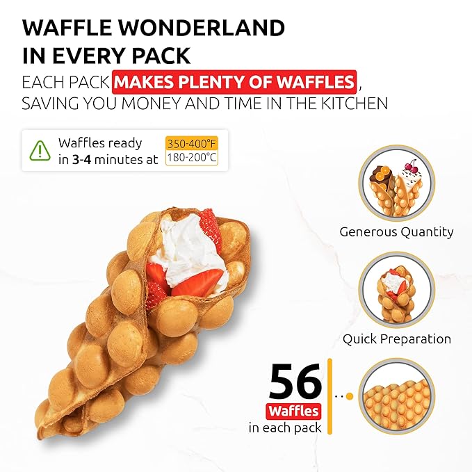OldSoul Professional Bubble Waffle Mix | GLUTEN FREE | Crispy | 10 Lbs | Vanilla Flavor | Egg Waffle Mix | 56 Waffles (10 Lbs Gluten Free)
