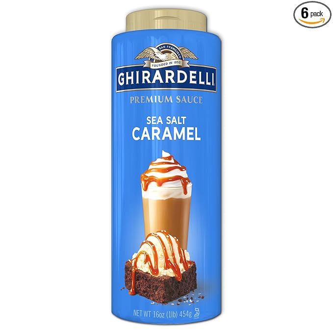 Ghirardelli Chocolate GHIRARDELLI Premium Sea Salt Caramel Sauce 16 Oz (6 Bottles)