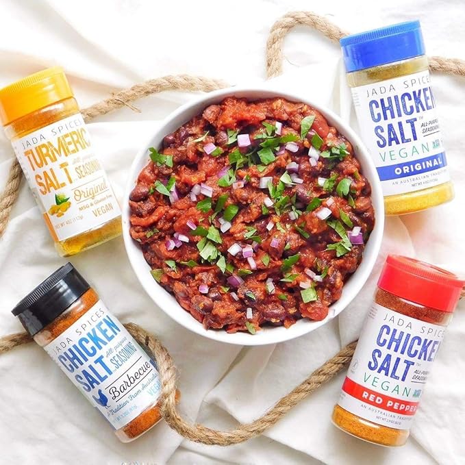 JADA Spices Chicken Salt Spice and Seasoning - Red Pepper Flavor 3PACK - Hot! Vegan Keto &amp Paleo Friendly - Perfect for Cooking BBQ Grilling Rubs Popcorn and more - Preservative &amp Additiv