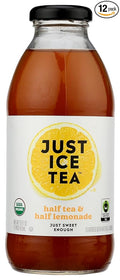 Eat The Change Just Ice Tea Organic Half Tea &amp Half Lemonade Kosher 16 Fluid Ounces (Pack Of 12)