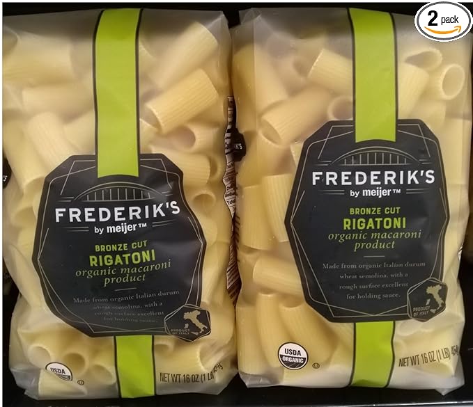 Organic Macaroni Bronze Rigatoni Pasta (2 Bags 16 oz. each)