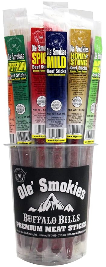 Buffalo Bills Assorted Hot &amp Mild Ole Smokies - 15 Wrapped Sticks Per Tub