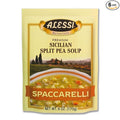 Alessi Autentico Premium Soups Traditional Flavors 6oz (Sicilian Split Pea Pack of 6)