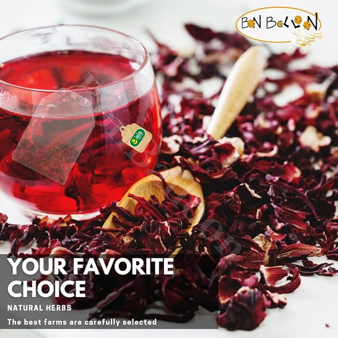 Isis Natural Egyptian Hibiscus Herbal Tea Bags Drinks To Carry It Everywhere For Perfect Start Egypt Aswani Aswan Chai Hybiscus Arab Arabic Herb Herbs Kosher Halal ( 100 Bags ) كركديه