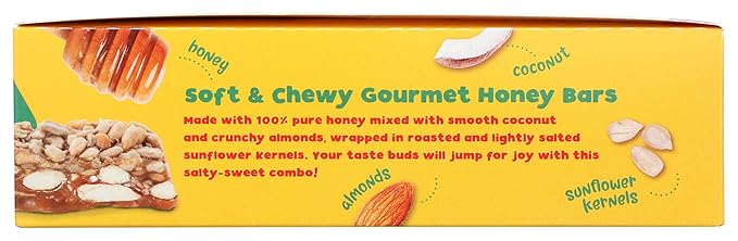 Bon Bee Honey Coconut Almond Honey Bar 12 Count 1.4 OZ