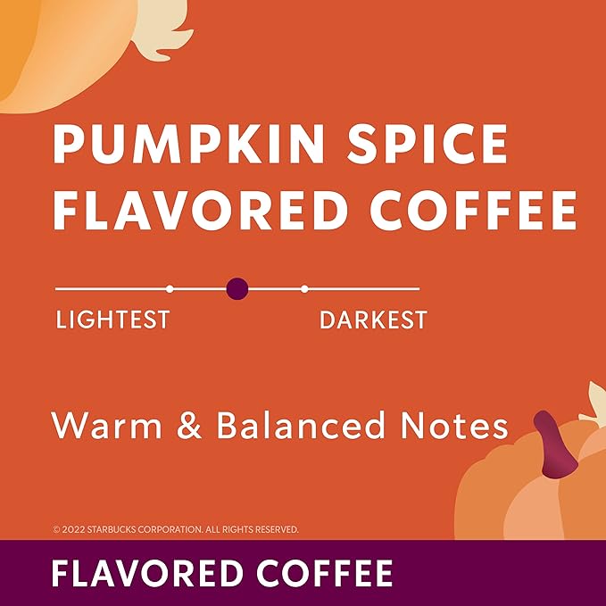 Starbucks Pumpkin Spice Coffee K-Cup Pods Limited Edition Made without Artificial Flavors Keurig Genuine K-Cup Pods 10 CT K-Cups Per Box (Pack of 3 Boxes)
