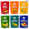Mavuno Harvest Organic Dried Fruit Variety Pack | Dried Mango Papaya Pineapple Banana Jackfruit &amp Tropical Mix | Healthy Vegan No Sugar Added Non GMO Snacks for Kids &amp Adults | 2 Ounce