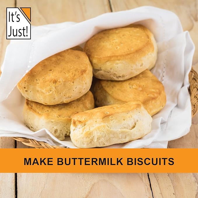 It's Just - Powdered Buttermilk 32oz rBST/rBGH Hormone Free Shelf Stable Evaporated Milk Just Add Water Perfect for Baking Pancakes Makes Over 1.5 Gallon Milk