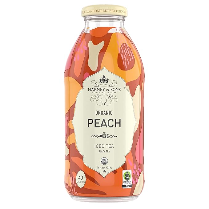 Harney &amp Sons Iced Tea Peach Black 16 Fl Oz (Pack of 12)