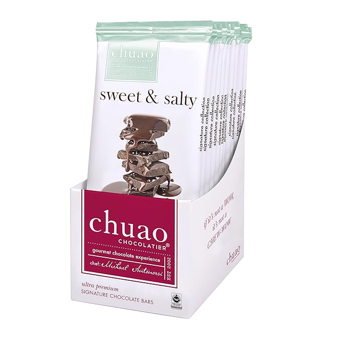 Chuao Chocolatier Sweet &amp Salty Milk Chocolate Gourmet Chocolate Bars 12-Ct. (2.8 oz. each)