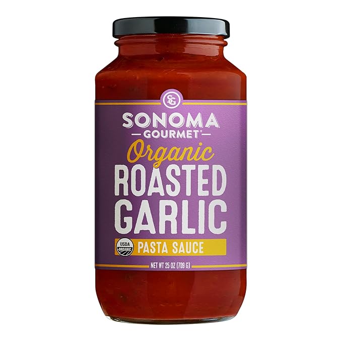 Sonoma Gourmet Pasta Sauce Variety Pack – Non-GMO No Sugar Added – 6 Chef-Crafted Flavors – 25oz Jars