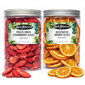 Freeze-Dried Strawberry &amp Dehydrated Orange Slices Bundle – Premium Natural Fruit Garnish for Cocktails Desserts &amp Baking