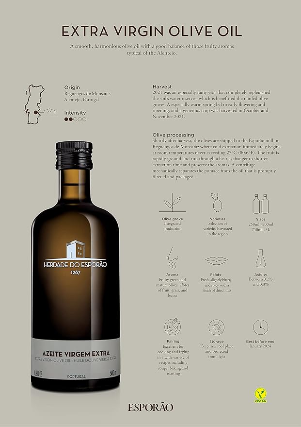 Herdade do Esporao - Extra Virgin Olive Oil - Azeite Virgem Extra - 500ml - 16.9 fl oz - Product of Portugal (1)