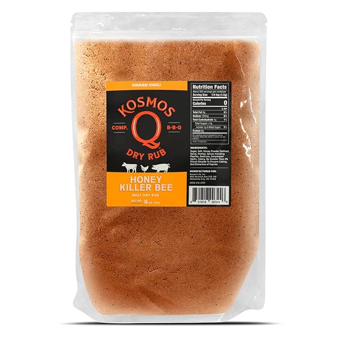 Kosmos Q BBQ Grill Spices and Seasonings Set - 8 Flavor Variety BBQ Rub Seasoning Gift Set for Barbecues Grilling and Smoking - 16 oz Bags of Dry Rub - Includes Cow Cover Dirty Bird SPG and More