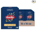 Barilla Orzo Pasta 16 oz. Box (Pack of 16) - Non-GMO Made with Durum Wheat Semolina - Kosher Certified