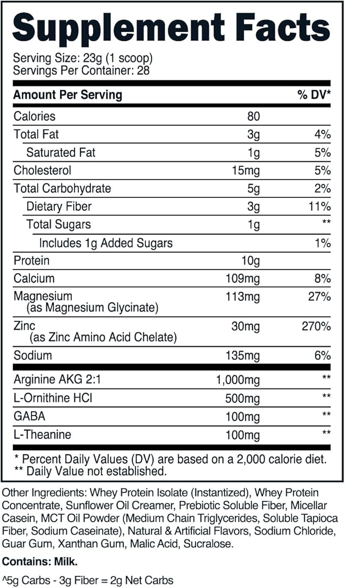 TransformHQ Nighttime Shake Sleep + Protein Blend 28 Servings Caramel Apple Pie Flavor