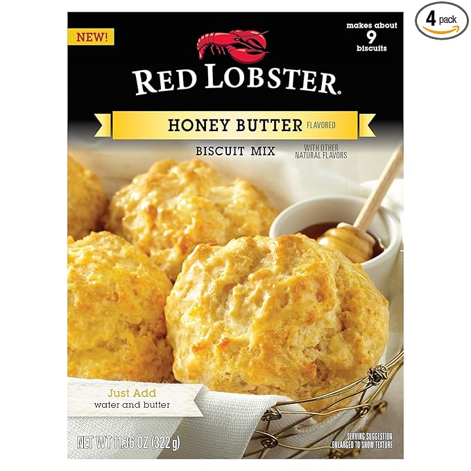 Red Lobster Honey Butter Biscuit Mix Makes About 9 Biscuits 11.36 oz Boxes (Pack of 4)