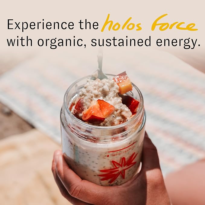 HOLOS Protein Overnight Oats - 12 Pack Variety Flavors with Jar - 20g Plant Proteins Organic Gluten Free Cereal with High Fiber Probiotics Vitamins Minerals