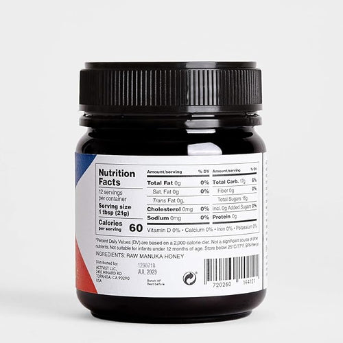 ACTIVIST Raw Manuka Honey 850+MGO | Product of New Zealand | Certified Non-GMO | BPA-Free Jar (8.8 oz| 250 g)