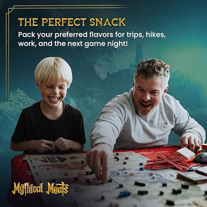 Mythical Meats Original Flavor Chimera 12-Pack Snack Sticks – Venison Fire w/Beef – Dried &amp Dehydrated Meats Seasoned to Perfection – High Protein Snacks