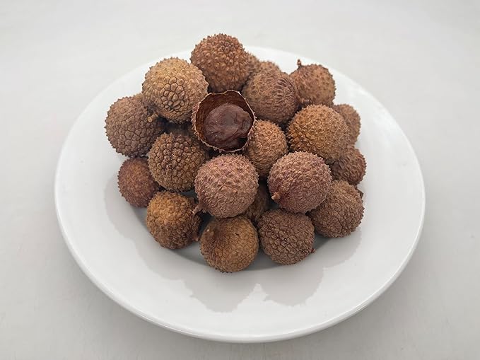 Sweet Post Dried Lychee with Shell 16oz Sweet Guiwei Flavor Natural Litchi | Sun-Dried &amp Oven-Baked Snack No Additives 桂味