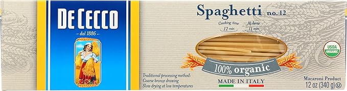 De Cecco Organic Spaghetti Pasta 12 Ounces (Pack Of 12)