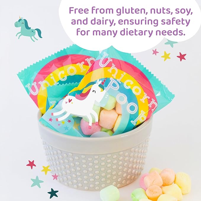 Unicorn Poop Candy - MADE IN THE USA - 48 Unicorn Party Supplies - Unicorn Birthday Party Favors for Kids - Bulk Candy Packs for Classroom