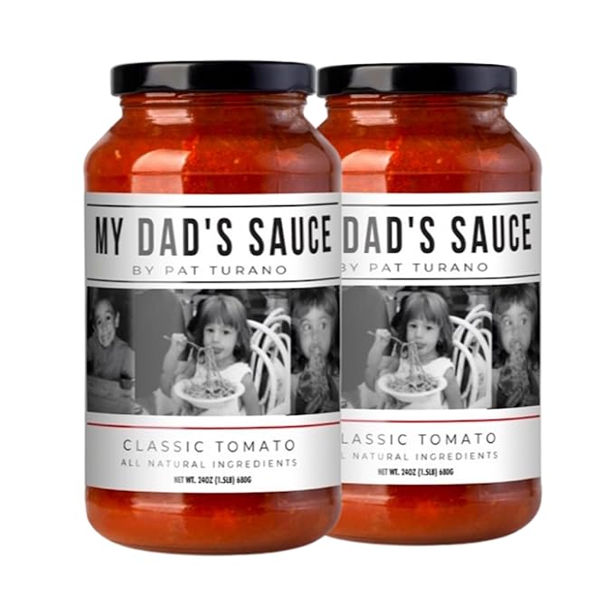 My Dad's Sauce - Authentic Homemade Italian Recipe with Fresh Ingredients | Non GMO No Artificial Flavors or Preservatives | Vegan &amp Gluten-Free | No Added Sugar | Created by Pat Turano Renowned