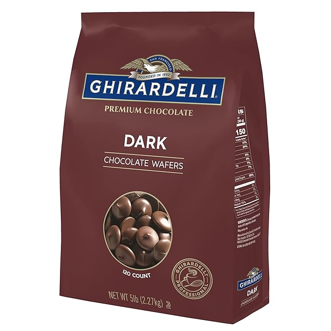 Ghirardelli Chocolate Company Dark Chocolate Wafers 5lb. Bag (Pack of 1)