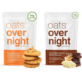 Oats Overnight Peanut Butter Cookie Dough Cacao Crunch 8 Pack &amp Chocolate Peanut Butter Banana 8 Pack - Vegan 20g Protein High Fiber Breakfast Shake - Gluten Free Non GMO Oatmeal