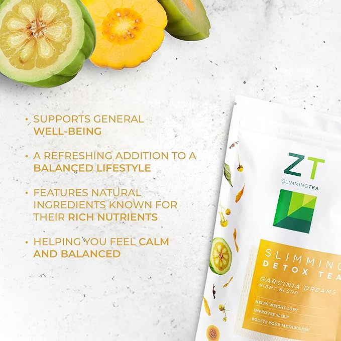 Dr. Zisman ZT Slimming Detox Tea - Garcinia Dreams Night Blend Weight Loss Tea - Muscle Tension - Enhanced Digestion Healthy Rest While Burning Calories (28 Tea Bags)