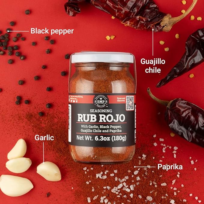 SMP Six Rubs – 6 Gourmet Mexican Rubs | Bold Balanced Flavors for Meat Seafood &amp Veggies | 100% Natural Vegan Small-Batch Made in Mexico