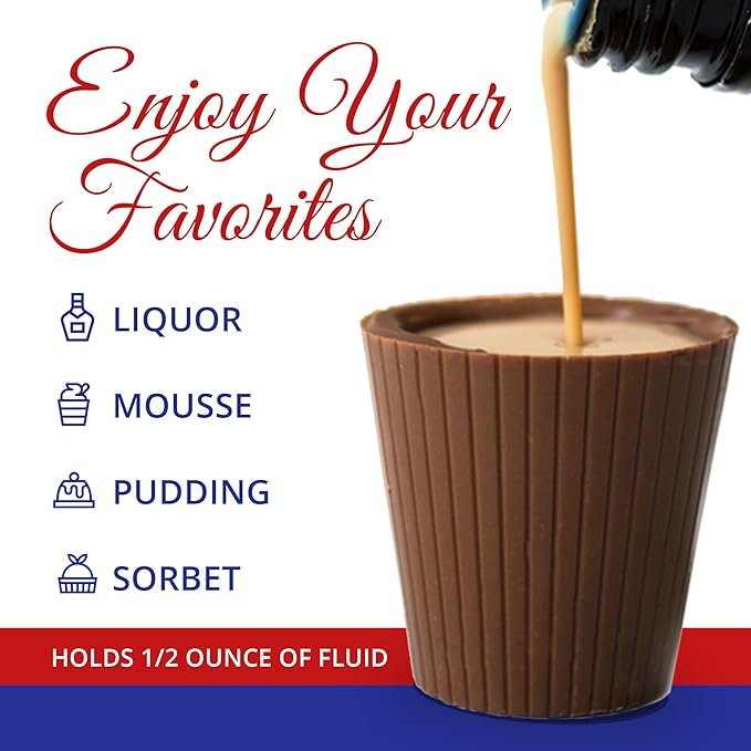 Lang’s Chocolates – Milk Chocolate Cups – Gluten-Free Kosher Certified – Add Mousse Dessert or Liqueur – Perfect for Entertaining – 64 Count