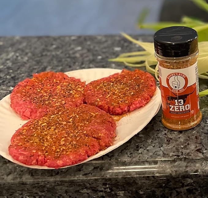 Randy's Rubs Seasoning 13ZERO Steak Seasoning SUGAR FREE and NON-DAIRY IT DONT SUCK Y'ALL! (One LARGE 11.5 Ounce Shaker)