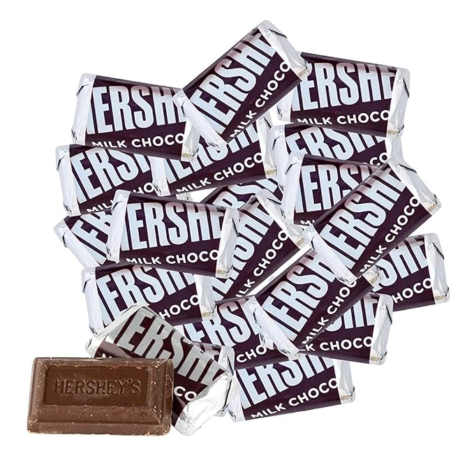 Candykrave Hersheyes Milk Chocolate Candy 2lb Bag - Bulk Individually wrapped Chocolate Bars candy Bulk chocolates Candy for Easter Snacking Pinata Celebrations Gifting &amp More!