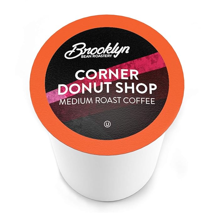 Brooklyn Beans Corner Donut Shop Gourmet Coffee Pods Compatible with 2.0 Keurig Coffee Pods Brewer 72 Count