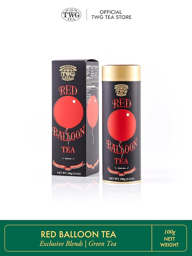 TWG Tea | Red Balloon Tea | Green Tea | Peach &amp Rose | Haute Couture Tin 100g | Gift Set