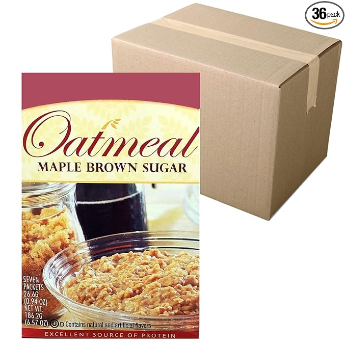 Nutmeg State Nutrition HealthyWise - High Protein Oatmeal 15g Protein Low Calorie High Fiber Low Sugar Low Fat Ideal Protein Compatible 7 Servings Per Box (Maple Brown Sugar)